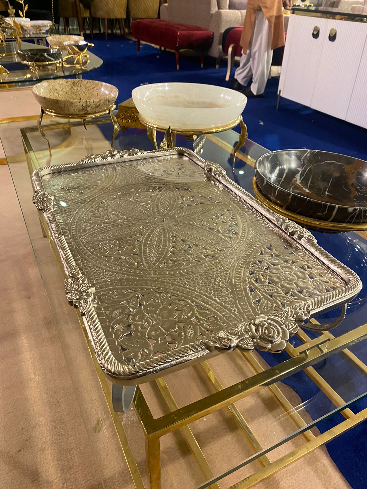 Silver Metal Platters Collection